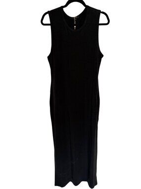 Quince NWT Maxi Bodycon Tank Dress black knit Womans XL
